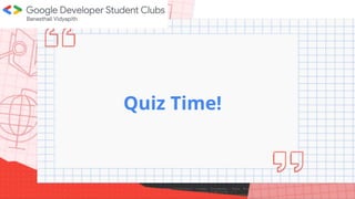 Welcome to Quiz Time!
 