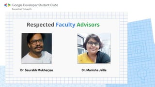 Respected Faculty Advisors
Dr. Saurabh Mukherjee Dr. Manisha Jailia
 