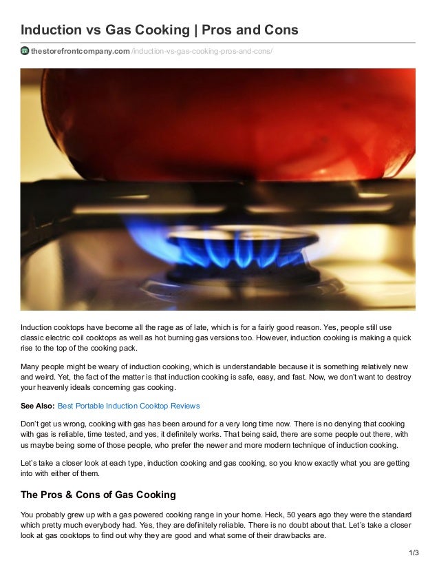 Induction Vs Gas Cooking Pros And Cons Thestorefrontcompany