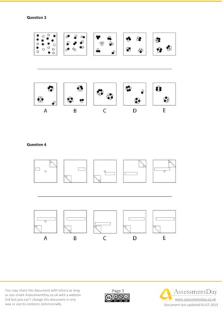 Inductive Reasoning Test 1 | PDF
