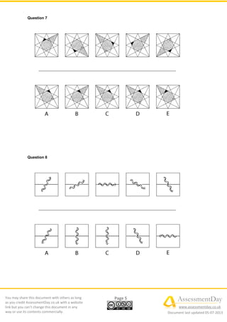 Inductive Reasoning Test 1 | PDF