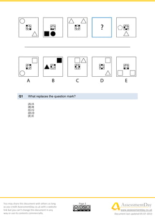 Inductive Reasoning Test 2 | PDF