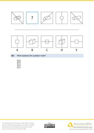 Inductive Reasoning Test 2 | PDF