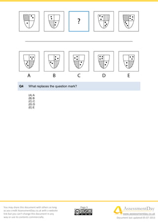Inductive Reasoning Test 2 | PDF