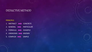 INDUCTIVE And DEDUCTIVE Method- PPP | PPT