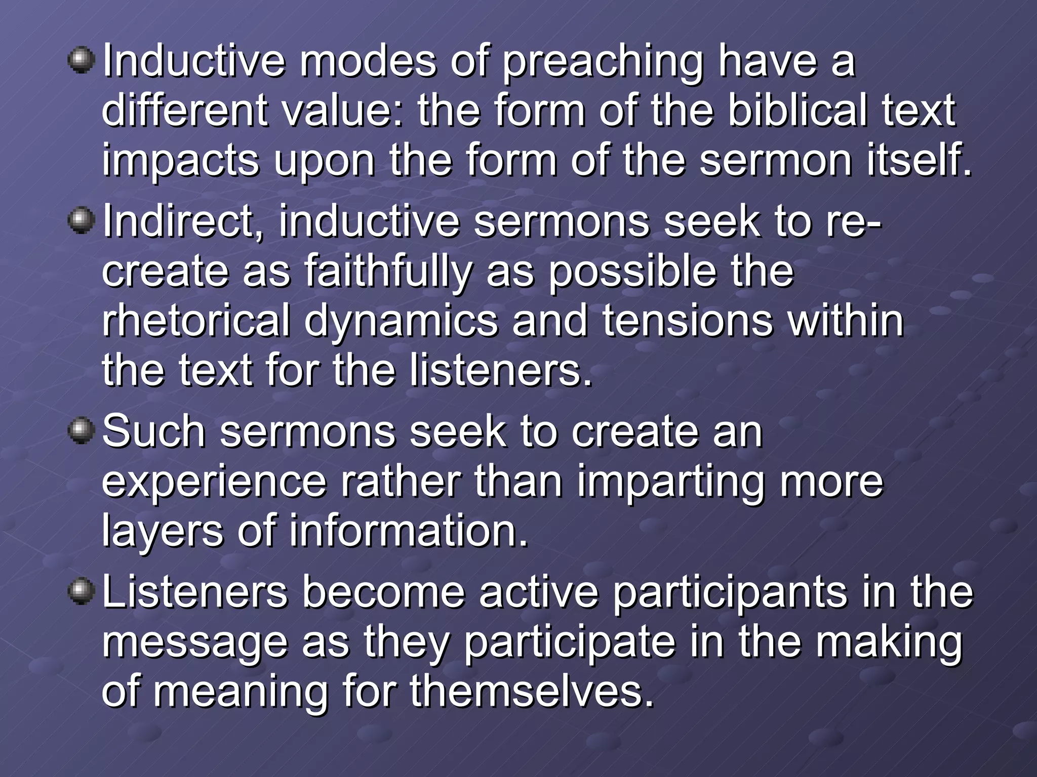 The Preacher's Forum: Exploring Inductive and Deductive Preaching | PPT