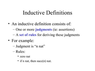 Inductive definition deals