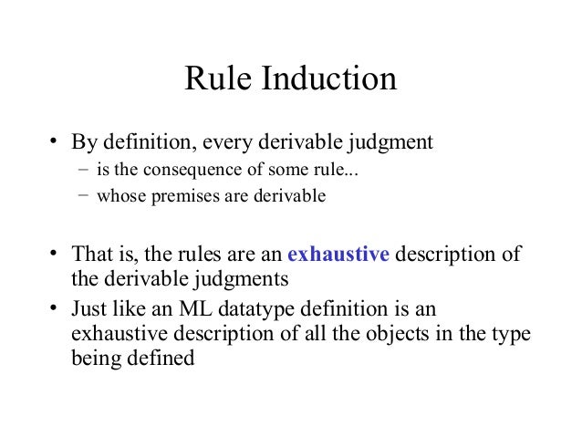 Inductive definitions