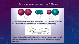 Bond length measurement :- Na & Cl atom
 