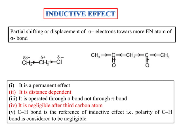 Inductive effect pptx | PDF | Chemistry | Science
