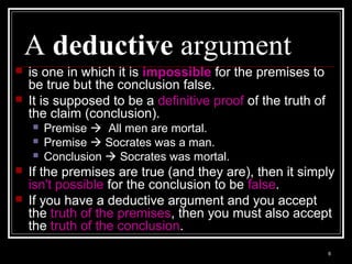 Inductive vs deductive reasoning | PPT