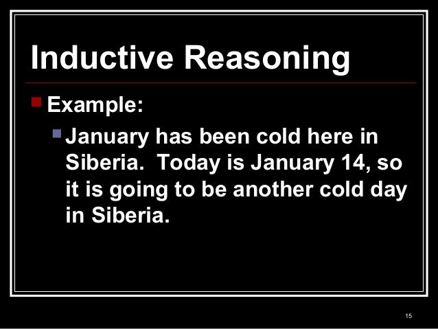 Inductive vs deductive reasoning