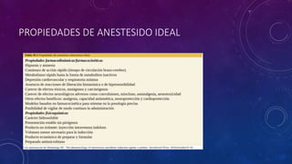PROPIEDADES DE ANESTESIDO IDEAL
 