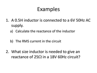 Inductors in AC Circuits | PPTX
