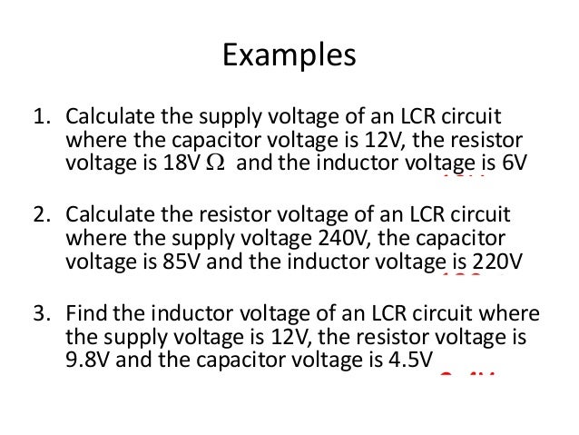 Frequency Through An Inductor L And Capacitor C Tank Circuit