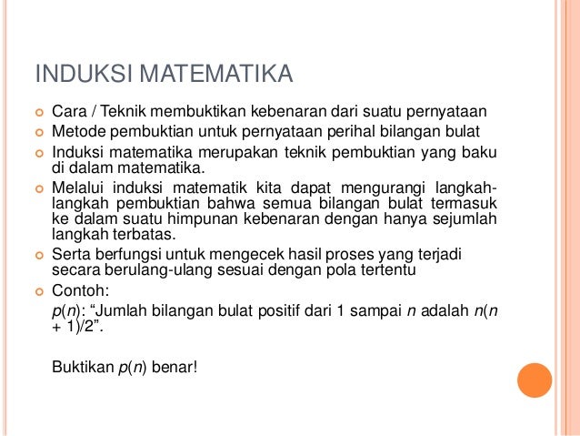 Induksi Matematika Kelas 12