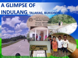 Free Powerpoint Templates
Page 1
Free Powerpoint Templates
A GLIMPSE OF
INDULANG, TALAKAG, BUKIDNON
1
 