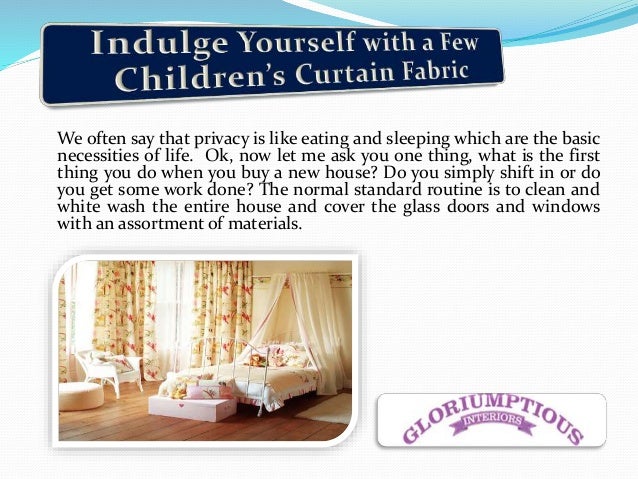Indulge Yourself With A Few Children S Curtain Fabric