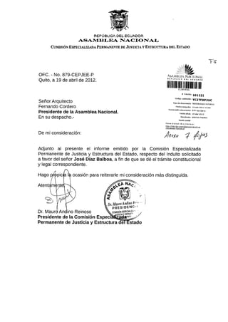 Informe solicitud de Indulto  José Díaz Balboa_24_04_2012