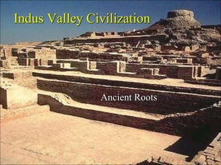 Indus Valley Civilization
Ancient Roots
 