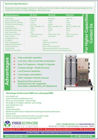 Recycling Sewage Treatment Plant