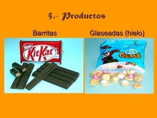 5.- Productos
Barritas Glaseadas (hielo)Barritas Glaseadas (hielo)
 