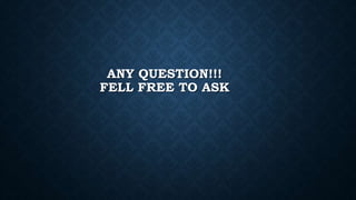 ANY QUESTION!!!
FELL FREE TO ASK
 