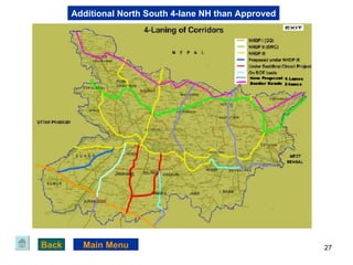 Back Main Menu Additional North South 4-lane NH than Approved 