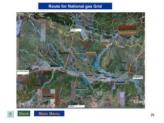 Back Main Menu Route for National gas Grid 