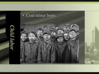 Child labor Coal miner boys 