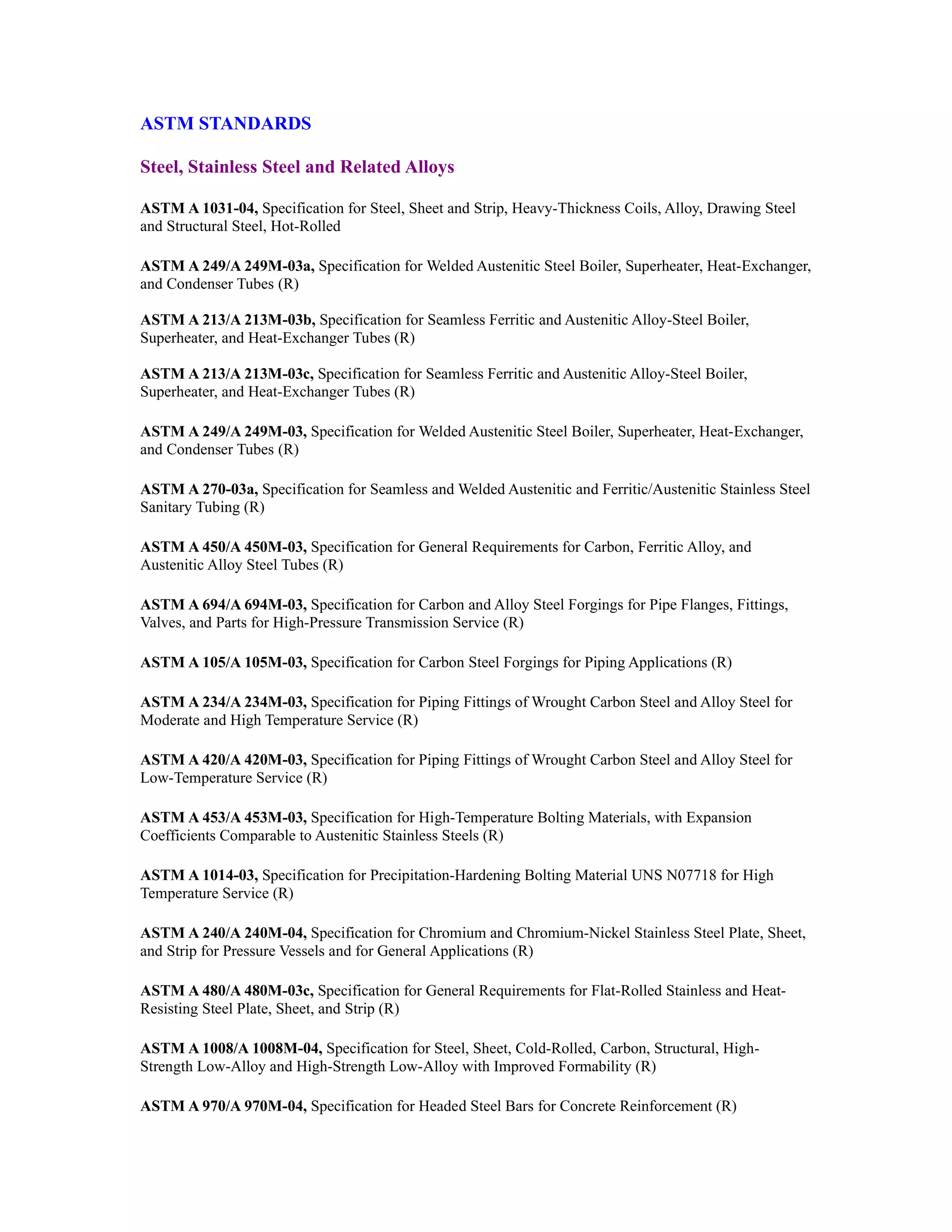 Industrial standards-list | PDF