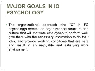 Industrial and organizational psychology 1