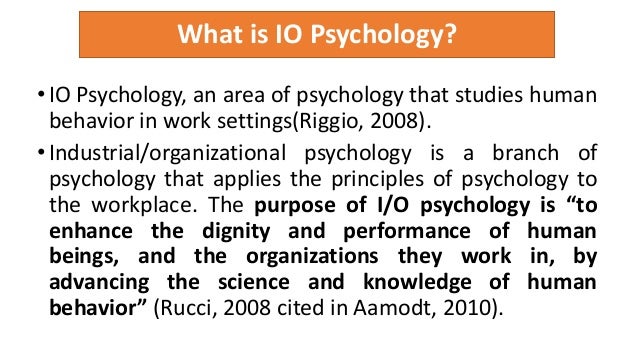 what is industrial and organisational psychology
