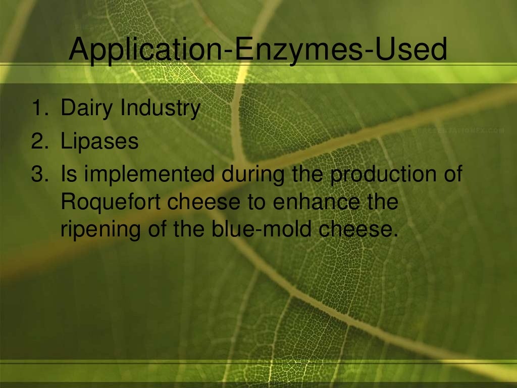 Industrial applications of enzymes