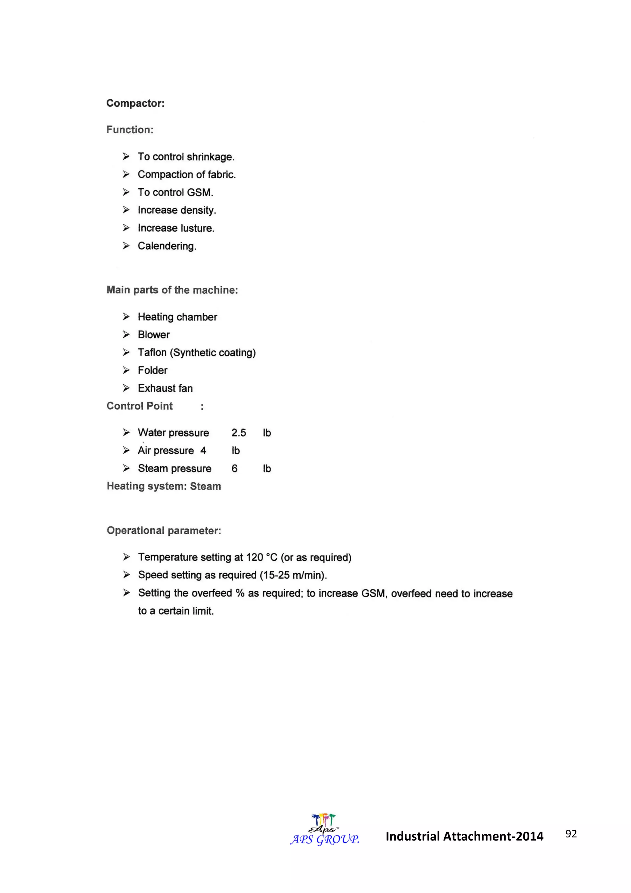 92 
Industrial Attachment-2014 
 