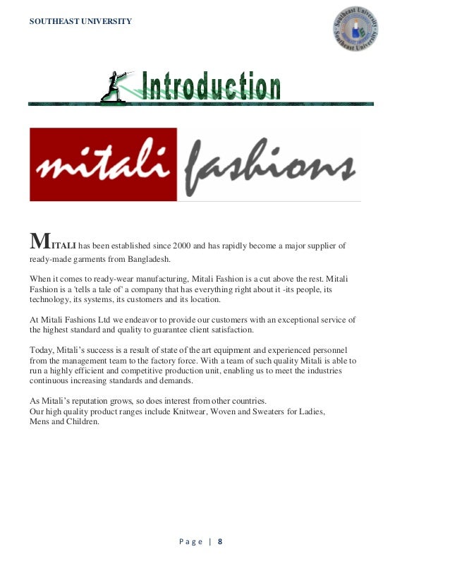 industrial attachment of mitali fasions ltd industrial attachment of mitali fasions ltd