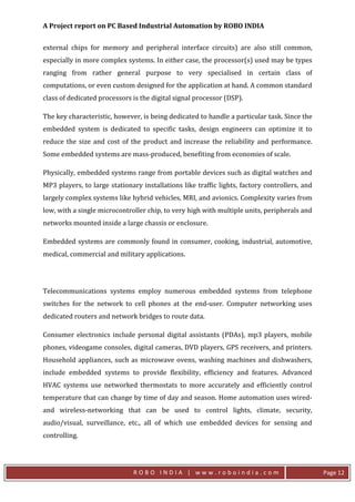 PC Based Industrial Automation With AVR Atmega 16 - Project Report | PDF