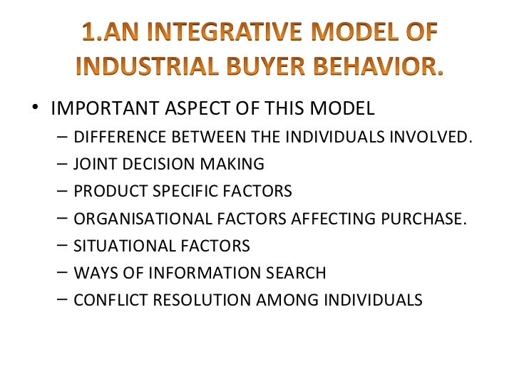 cb Industrial buying behavior