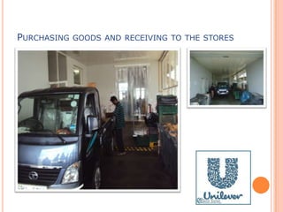 PURCHASING GOODS AND RECEIVING TO THE STORES
 