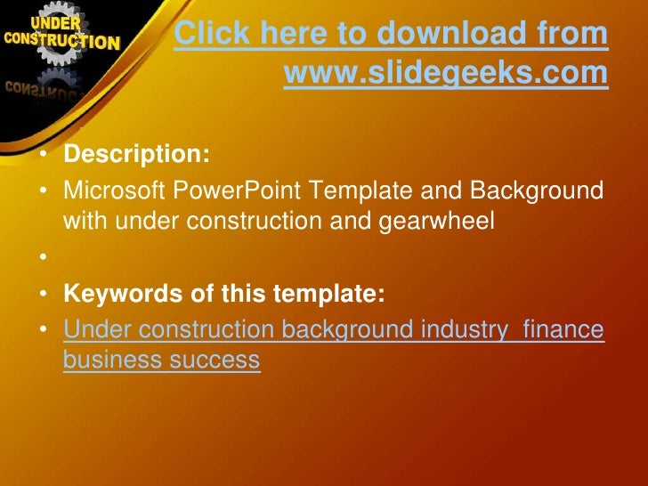Industrial construction ppt templates