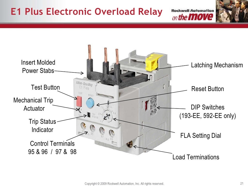 Industrial control motor overload protection