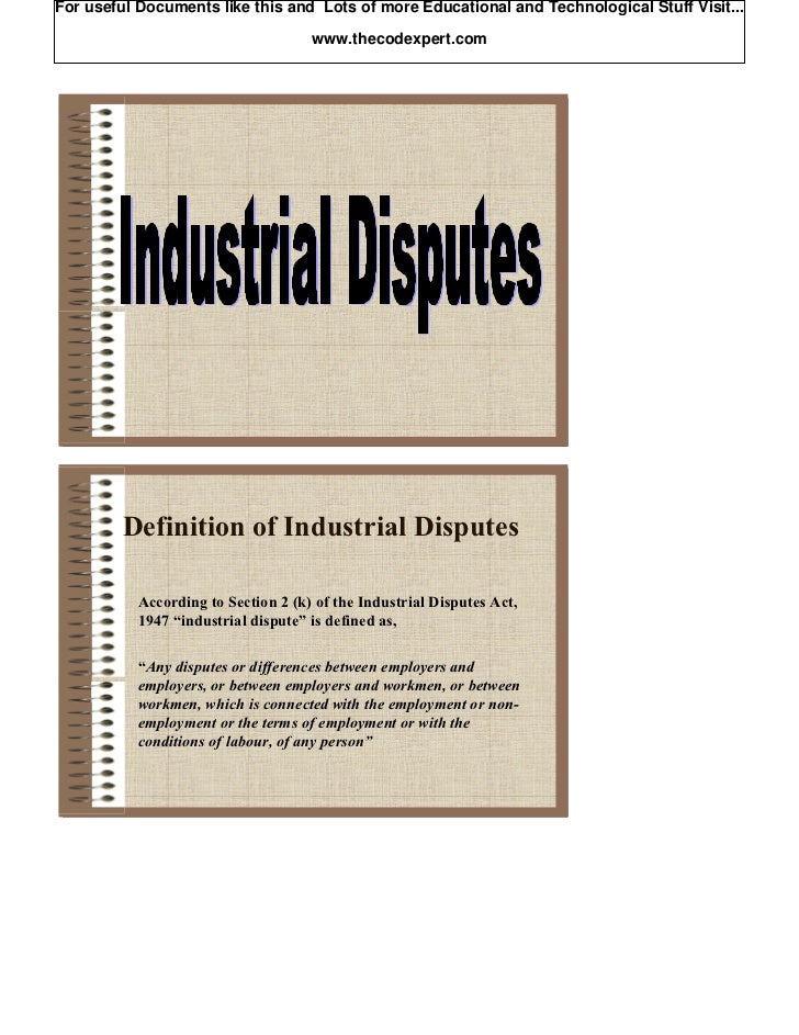 Industrial Disputes