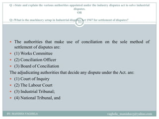 Industrial disputes act, 1947 | PPSX