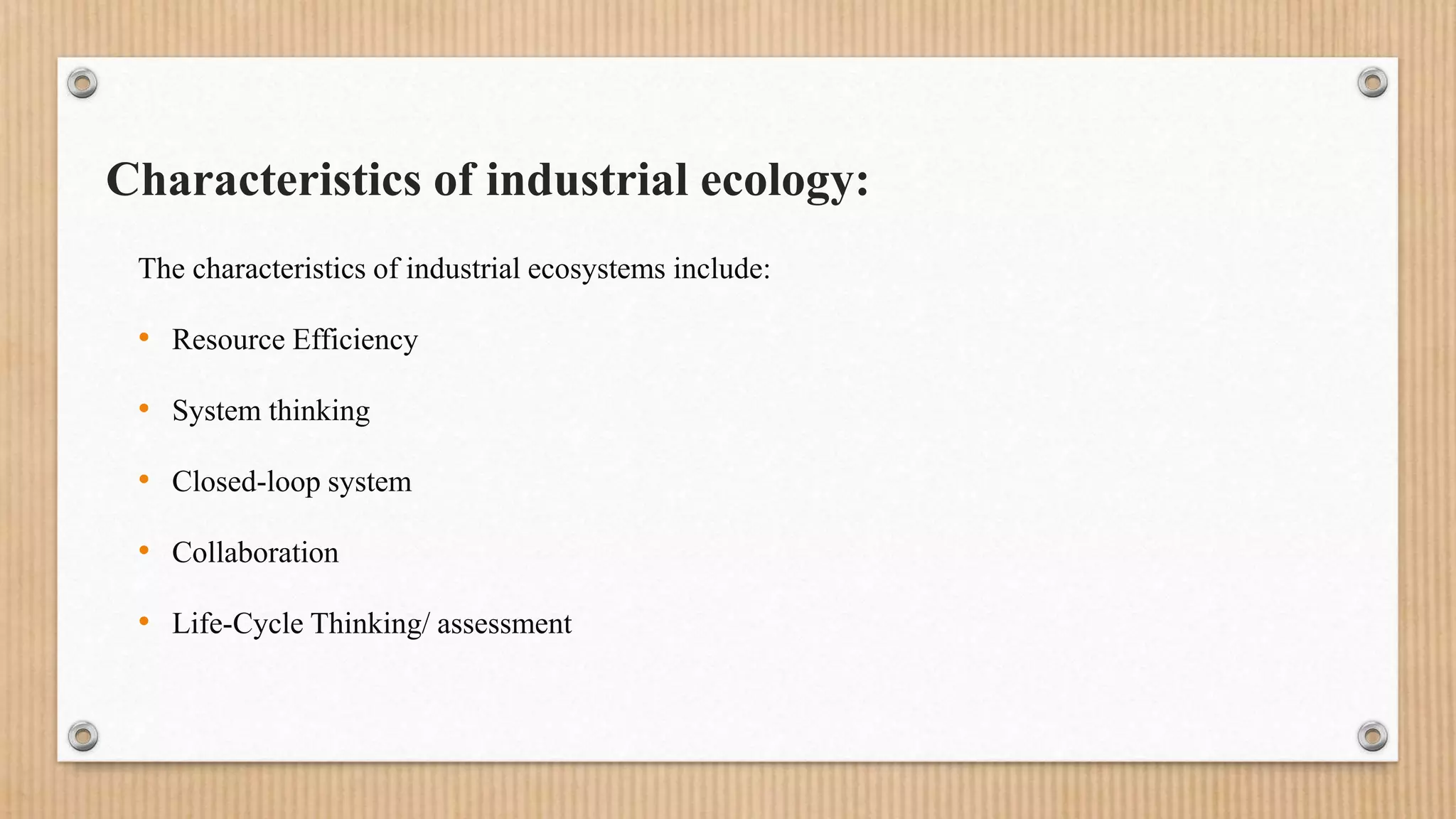 Curated visual reference: Visual Reference: Industrial Ecology 1 Pptx