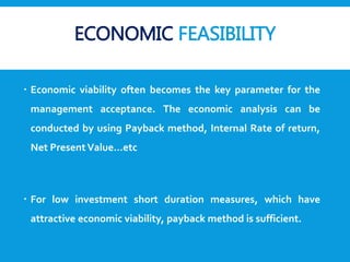 Economic Viability Example Industrial energy auditing and reporting | PPTX