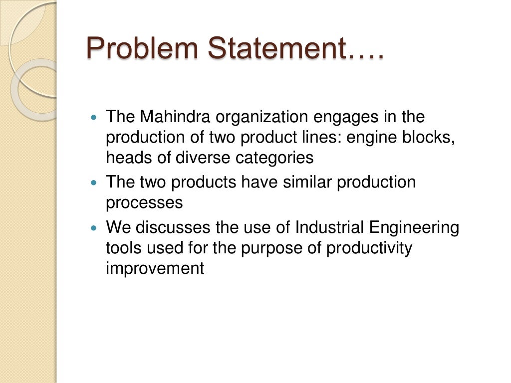 Industrial engineering case study