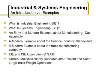 Industrial Engineering Design Presentation | PPT