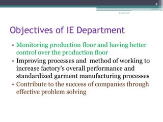 Ie Process Industrial engineering for apparel production | PPTX