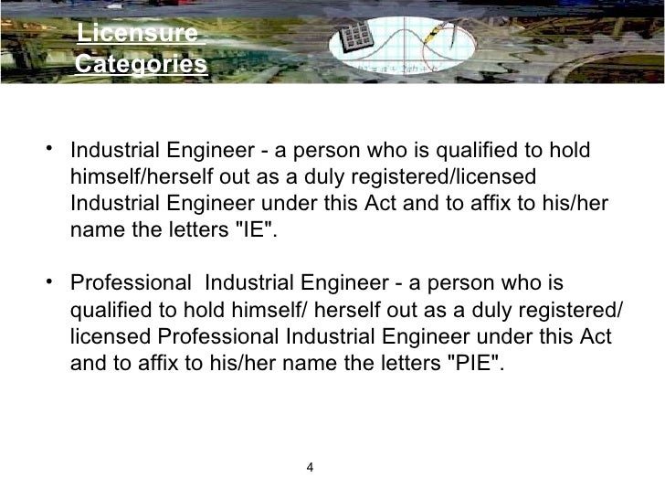 Industrial Engineering Law