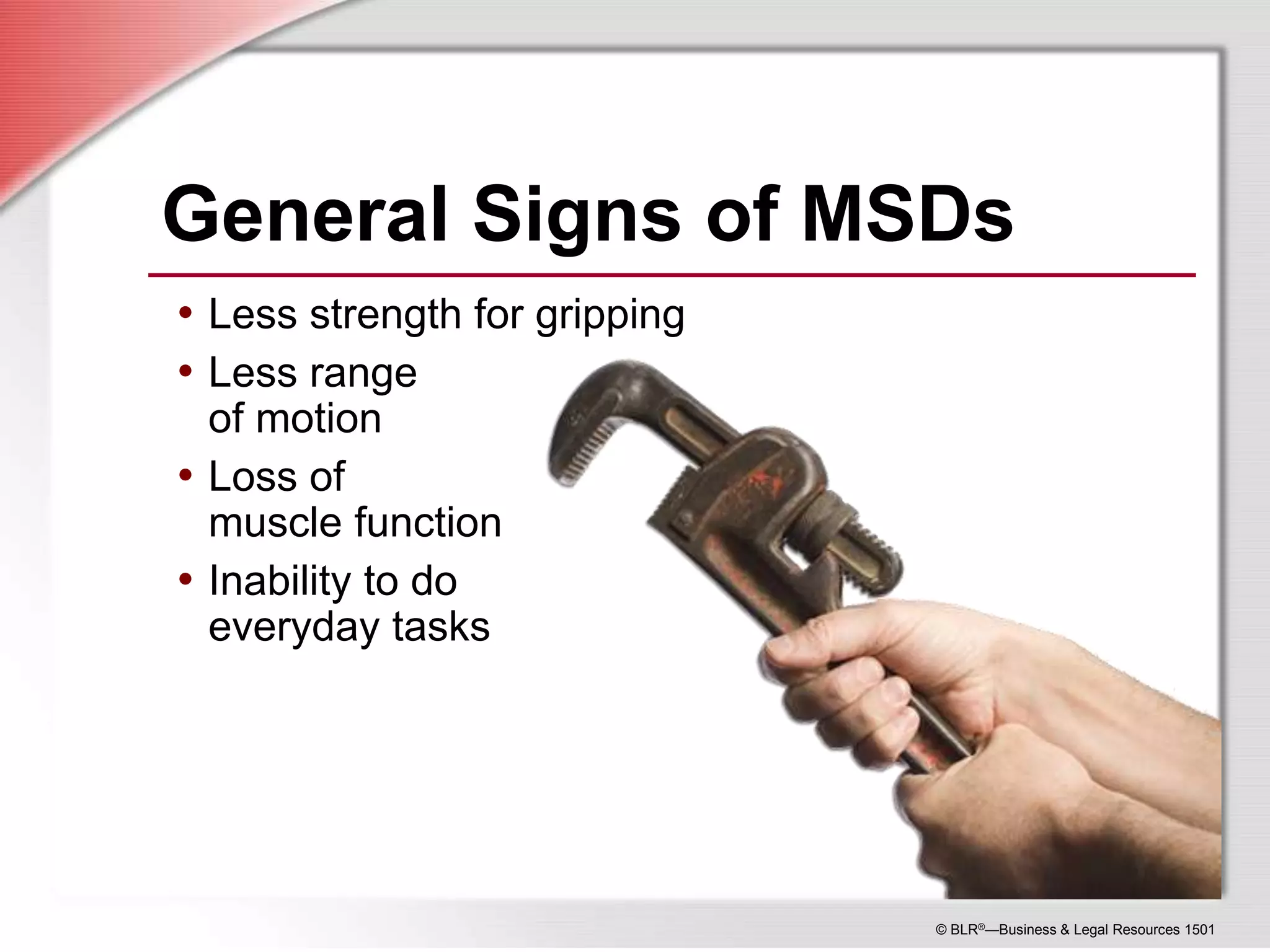 Msd Risk Lift industrial ergonomics.ppt